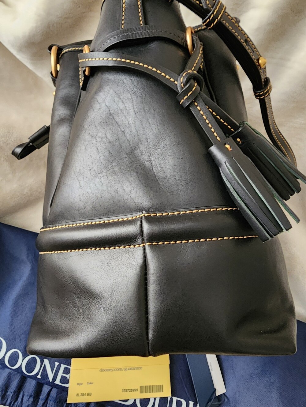 Dooney & Bourke Black Florentine Leather Buckley - Picture 5 of 8
